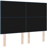 LED glava kreveta S LED lampica Plava 144 cm Poliester | shoptok.hr