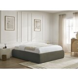 Bobochic Paris Temno zelena oblazinjena zakonska postelja s prostorom za shranjevanje/brez vzglavja z letvenim dnom 180x200 cm Inera – | Shoptok.si