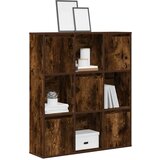 vidaXL Knjižna omara dimljeni hrast 89x24x101,5 cm inženirski les | Shoptok.si