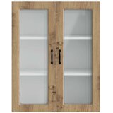  Zidni stakleni ormarić Umjetnički hrast 80 x 31 x 100 cm | shoptok.hr