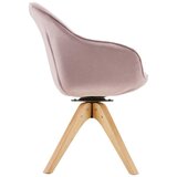 Modern Living naslanjač leonie, roza, žamet, vrtljiv | Shoptok.si