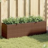 Furnova Vrtno cvetlično korito s 3 lonci rjava 105x30x32 cm poli ratan, (22014428) | Shoptok.si