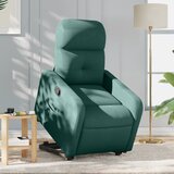 Maison Chic Naslanjač - Relax naslanjač s funkcijo vstajanja temno zeleno blago, (22040306) | Shoptok.si