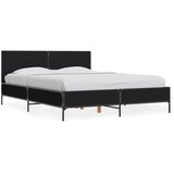  Okvir kreveta crni 120 x 200 cm od konstruiranog drvo i metal | shoptok.hr