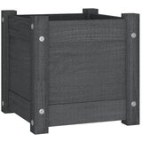 Maison Chic Vrtno cvetlično korito - Cvetlični Lonec sivo 31x31x31 cm trdna borovina, (21790371) Cene
