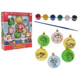  Set od 6 kuglica za bor sa bojama za oslikvanje | shoptok.hr