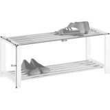 CARRYHOME REGAL ZA ČEVLJE bela, barve kroma | Shoptok.si