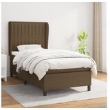  Krevet s oprugama i madracem tamnosmeđi 90 x 190 cm od tkanine | shoptok.hr