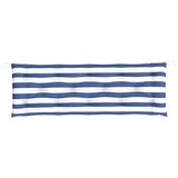  Jastuk za vrtnu klupu plavo-bijeli prugasti 150x50x7 cm tkanina | Eponuda.com