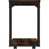 vidaXL Bočni stolić s kotačima boja hrasta 50 x 35 x 55 5 cm drveni | shoptok.hr