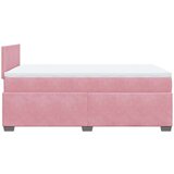 vidaXL Box spring postelja z vzmetnico roza 120x190 cm žamet, (21309417) | Shoptok.si