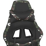  Masažni gaming stol z oporo za noge črn in kamuflažen um. usnje, (21152250) | Shoptok.si