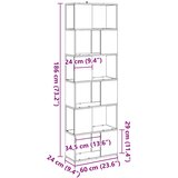 Ormarić za knjige/Sobna pregrada staro drvo 60x24x186 cm | shoptok.hr