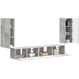  Set TV komoda 4 pcs Betonski sivi Konstruirano drvo | Eponuda.com