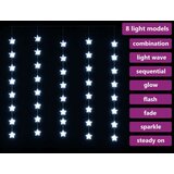 vidaXL LED zavesa z zvezdicami 200 LED lučk hladno bela 8 funkcij | Shoptok.si