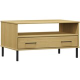 Maison Chic Klubska mizica - kavna mizica - Nizka mizica rjava 85x50x45 cm trden les OSLO, (21754478) | Shoptok.si