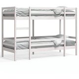  Krevet na kat bijeli 75 x 190 cm od masivne borovine | shoptok.hr