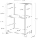 YAMAZAKI Bijeli metalni regal na kotačima 42x60 cm Tower – | shoptok.hr