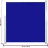 vidaXL Zložljiva stranska tenda za teraso 140x300 cm modra | Shoptok.si