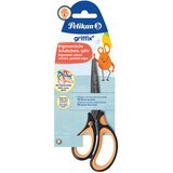  ŠKARE ŠKOLSKE 15CM ZA LJEVAKE GRIFFIX PELIKAN 819176 NEON NARANČASTE/CRNE BLISTER | shoptok.hr
