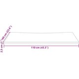  Ploča za radni stol bijela 110x60x2,5 cm od masivne borovine | Eponuda.ba