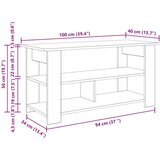 vidaXL Stojalo za TV Črna Orehovina 100 x 40 x 50 cm, (5000151918) | Shoptok.si