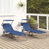  Sklopiva ležaljka za sunčanje 2 pcs Plava 190 x 57 x 81 cm | Eponuda.com