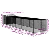  Kućica za pse s igralištem antracit 214 x 1069 x 181 cm čelična | shoptok.hr