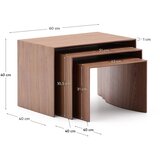 Kave Home Pomoćni stolići u setu 3 kom u dekoru oraha 40x60 cm Litto – | shoptok.hr