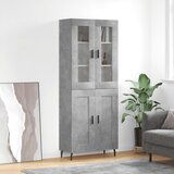 vidaXL Visoka komoda siva betona 69,5x34x180 cm od konstruiranog drva Cijene