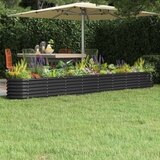  Povišena vrtna gredica od čelika 332 x 40 x 36 cm antracit | shoptok.hr