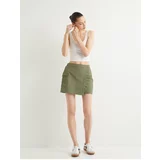 Koton Parachute Fabric Short Skirt With Cargo Pocket