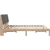  Okvir za krevet s uzglavljem Smeđa 180 x 200 cm tkanina | shoptok.hr