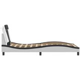  Okvir kreveta LED bijelo-crni 100 x 200 cm od umjetne kože | shoptok.hr