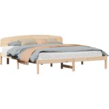 vidaXL krevetni Ram s Uzglavljem 180x200 cm Masivna Borovina | shoptok.hr