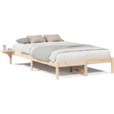 vidaXL Posteljni okvir z nočnimi omaricami Rjava 135 x 190 cm Rjava | Shoptok.si