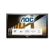 AOC monitor 39,6 cm (15,6") I1659FWUX 1920x1080 ips 10ms USB3.0 pivot, (20720778) | Shoptok.si