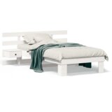 vidaXL krevetna konstrukcija bijelo 75 x 190 cm čvrsta borova drva | shoptok.hr