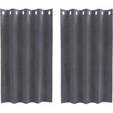  Zavjese za zamračivanje 2 kom. Svjetlosiva 140 x 140 cm Baršun | shoptok.hr