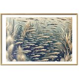  Plakat - Oceanic Nature 60x40 Zlatni okvir s margom | shoptok.hr