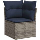  11-dijelni set vrtnih sofa poliratan i bagrem s jastucima sivi | shoptok.hr