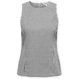 Only Majice brez rokavov Top Maye Check - Black/White Črna Cene