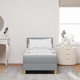  LED Box Spring Krevet Svijetlo siva 80 x 200 cm tkanina | Eponuda.ba