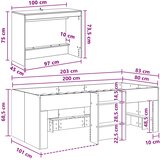  Krevet za djecu s visokim okvirom i stolom Bijela 80 x 200 cm | Shoptok.si