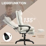 Ergonomska uredska masažna stolica krem bijela | shoptok.hr
