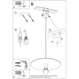  Obesna svetilka FLAVIO črna, (21348227) | Shoptok.si