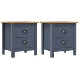 Furnova Nočna omarica Hill 2 kosa siva 46x35x49,5 cm borovina, (21926972) | Shoptok.si