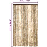 vidaXL Zavesa proti mrčesu bež 120x220 cm šenilja | Shoptok.si