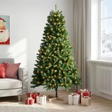 Umjetno božićno drvce 240 cm 300 LED lampica Topla bijela PVC - 240 cm s LED svjetlima | shoptok.hr