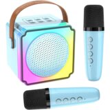  karaoke bluetooth zvučnik sa 2 mikrofona P8, plavi Cene